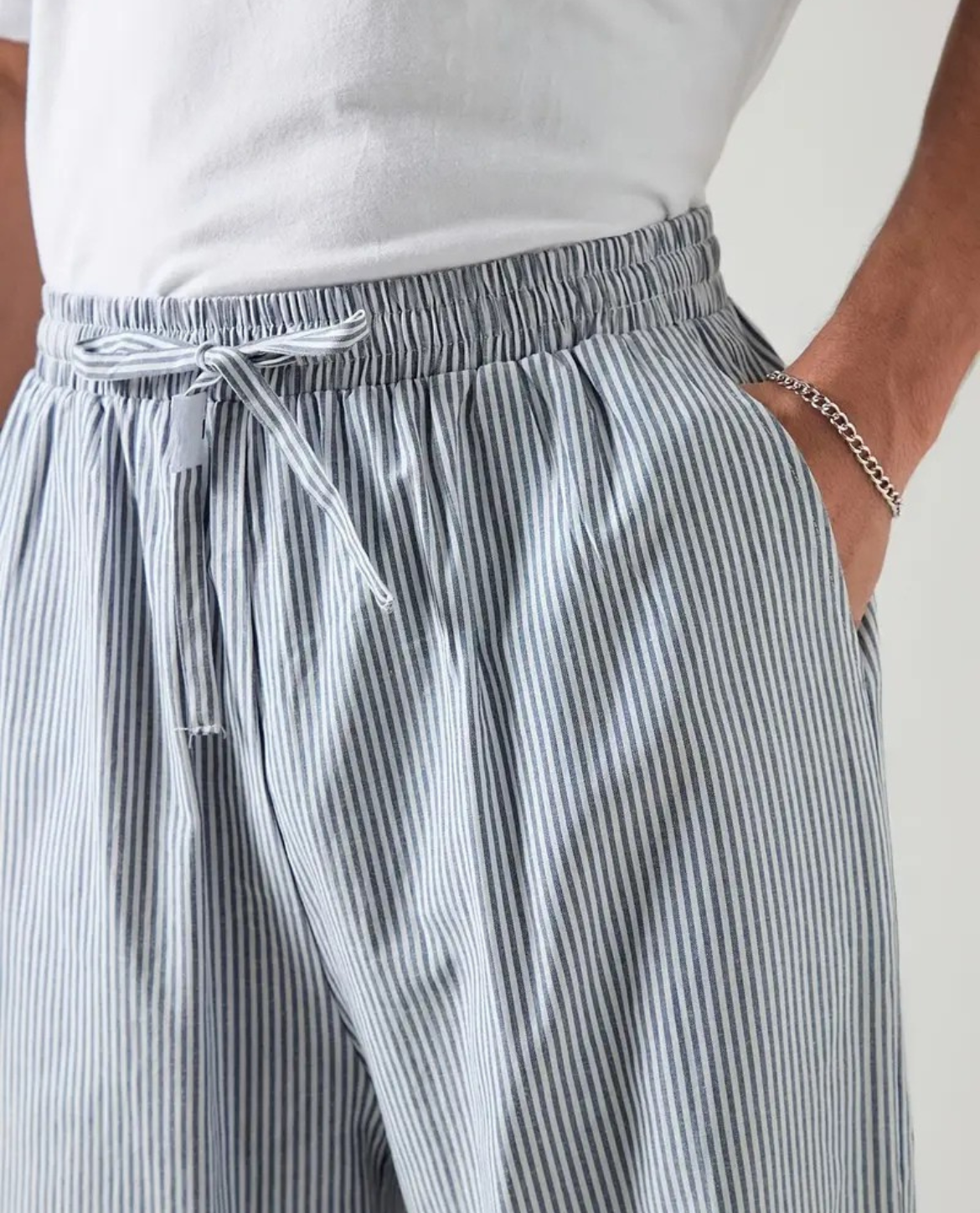 Riviera Stripe Cotton Trousers – Arveilo Riviera Stripe Cotton Trousers – Arveilo